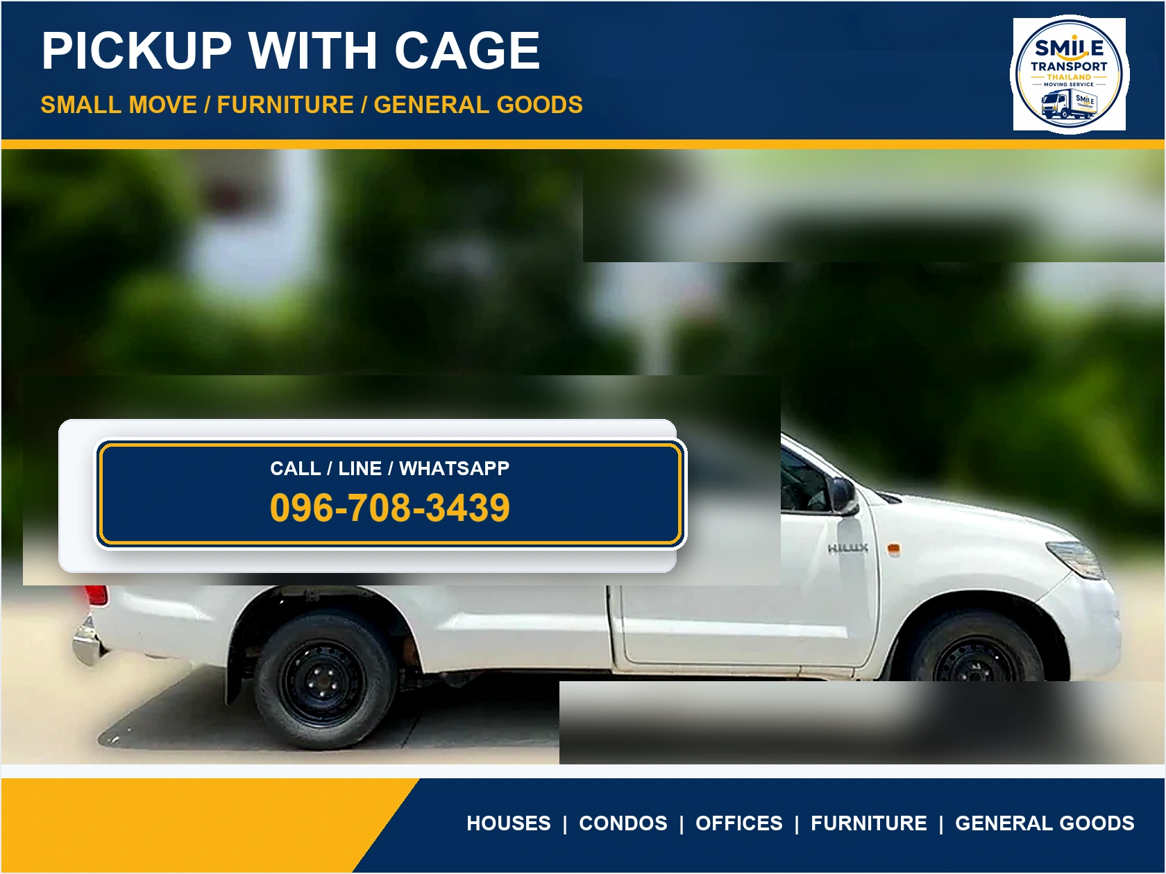 Pickup truck with cage Thailand